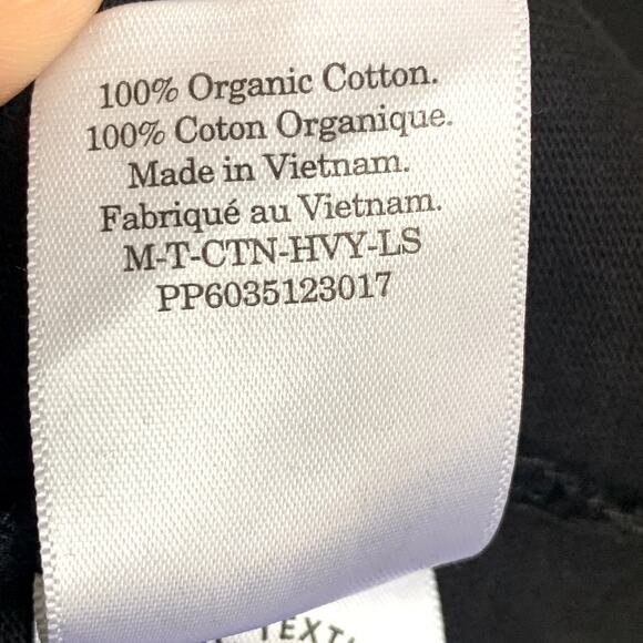 NWT Everlane Uniform The Premium-Weight Long-Sleeve Crew Tee in Black - Picture 7 of 11